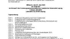 Einladung - Tagesordnung MV 2023
