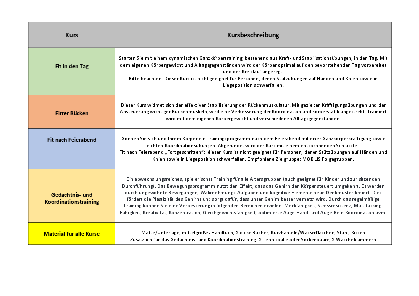 Kursbeschreibung Online-Sportangebot LBRS e. V.